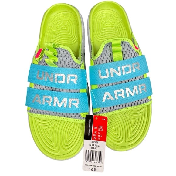 Under Armour UA Ignite Alpha Slides Sandals 3025051-104 Mens 14 Womens 15.5W New - Picture 1 of 9